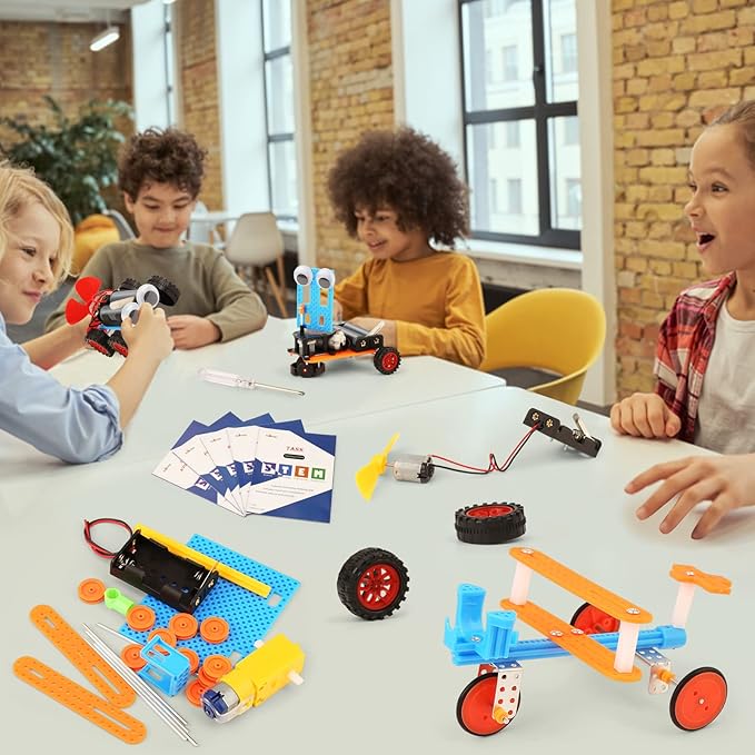 STEM Science Kits for Kids 5-7 8-12, Robotics Robot Building Car Kit STEM Toys for Boys Robots Craft 5-8 6-8, Science Activities Experiment Engineering Project Electronics 5 6 7 8 Year Old Boy Gifts