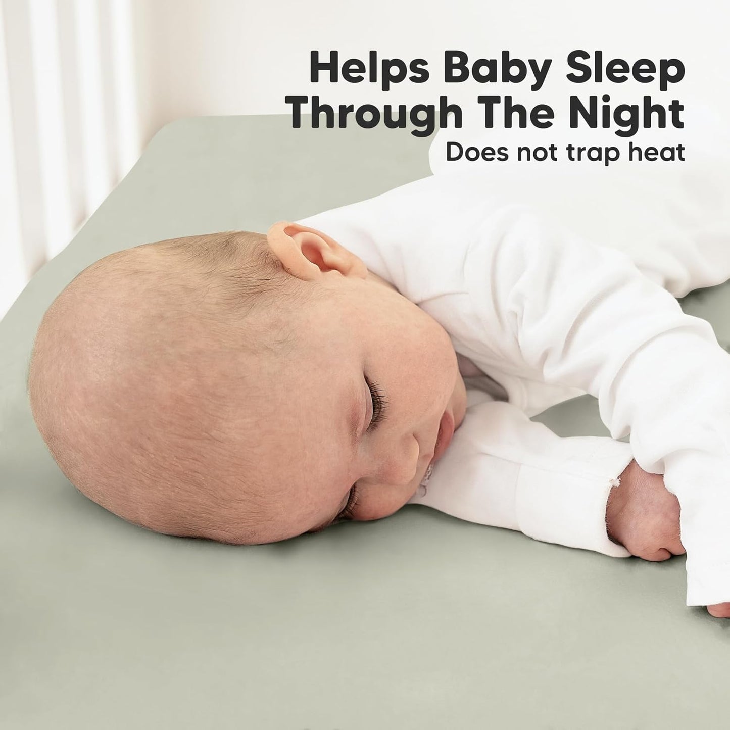 KeaBabies 2-Pack Organic Crib Sheets for Boys, Girls - 52x28 Fitted Crib Mattress Sheet Neutral, Breathable Jersey Cotton Cover for Baby Bed, Toddler Mattress, Soft & Cute Prints (Lichen)