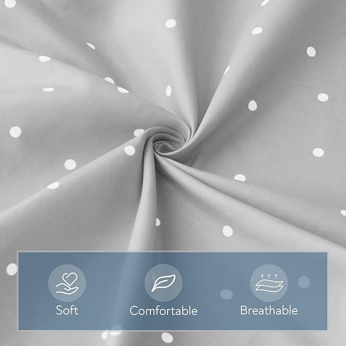 Crib Sheets for Boys 4 Pack, Fitted Baby Crib Sheet Neutral 52" x 28" for Standard Crib and Toddler Bed Mattress, Soft and Breathable Kid Toddler Sheets for Girls Boys, Grey