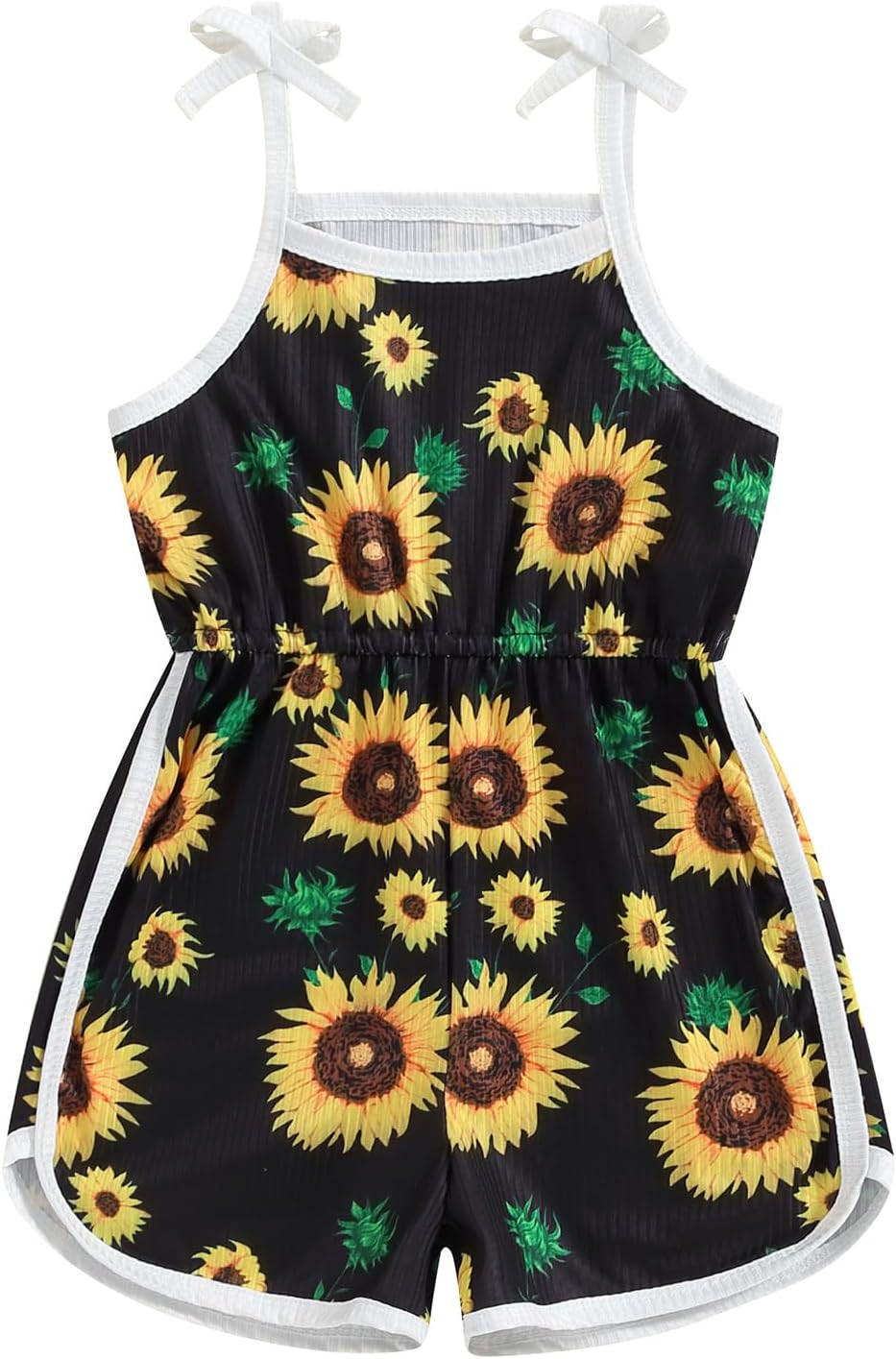 WZTYYDS Toddler Baby Girl Summer Clothes Floral Romper Tie-Up Strap Halter Jumpsuit Infant Summer Sling Playsuit 6M-3T