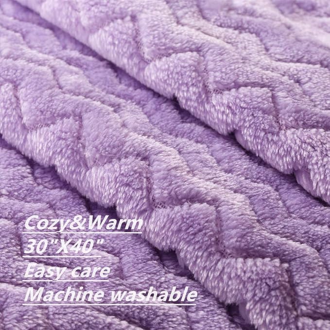 CREVENT 30''X40'' Soft Cozy Warm Baby Blankets for Boys Girls Solid Color - All Season Use - Newborn Essentials (Wave Lanveder)