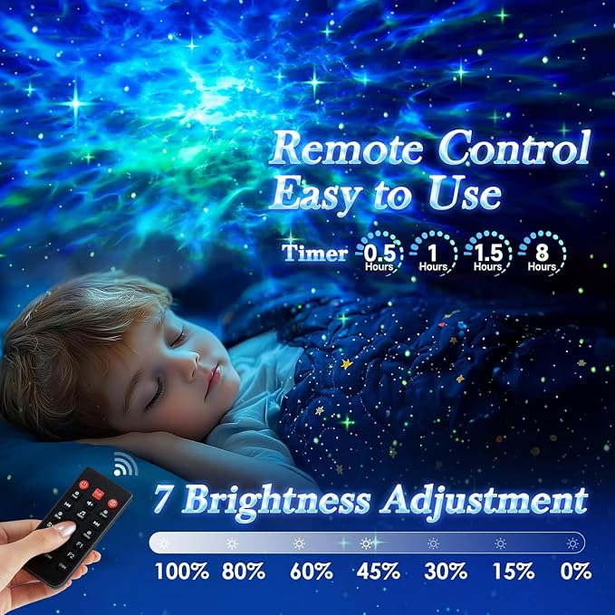 Star Projector,15 Colors Galaxy Projector for Bedroom,15White Noise Light Projector for Bedroom,5.0 Bluetooth Night Light Projector,Nebula Projector Star Lights