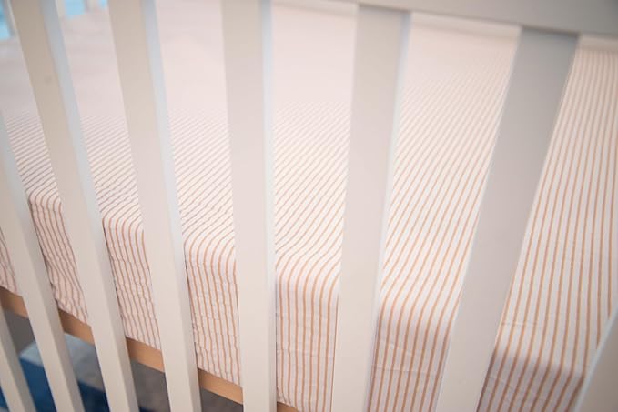 Ely’s & Co. Crib Sheets Baby Girl Fitted Crib Mattress Sheet Set, 2 Pack, 100% Jersey Knit Cotton, Infant and Toddler Nursery Bedding, Pink Tulip Collection, 28” x 52”