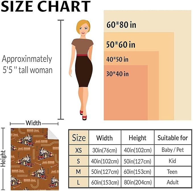 Boys Throw Blankets Train Blanket Gift for Kids Adults Birthday, 60x80 Inches Lightweight Comfy Throw for Couch Chair Bed Office Cute Decor Stuff