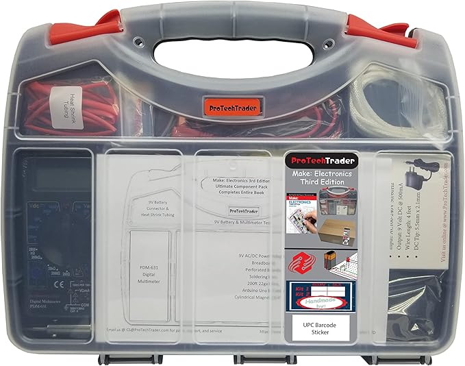 Make: Electronics 3rd Kit 1 & 2 Ultimate Bundle Includes Book & Deluxe Kits - Beginner Intermediate & Advanced Component Pack Follows The Experiments in Make: Electronics Third by Charles Platt