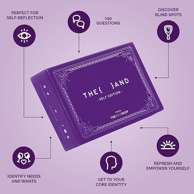 (The and) Self Love Edition - 199 Self Reflection Cards to Improve Self Awareness - Self Care Question Card Deck to Prompt Mindfulness & Meditation - Explore Identity for Women & Men by The Skin Deep