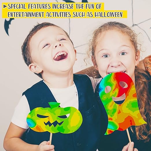 Spakon 3 Pcs Heat Sensitive Sheet Temperature Sensitive Sheet 6 Color Changing Heat Board, 24 to 34 Celsius Degree Transition for Science Experiment (6 x 6 Inch)