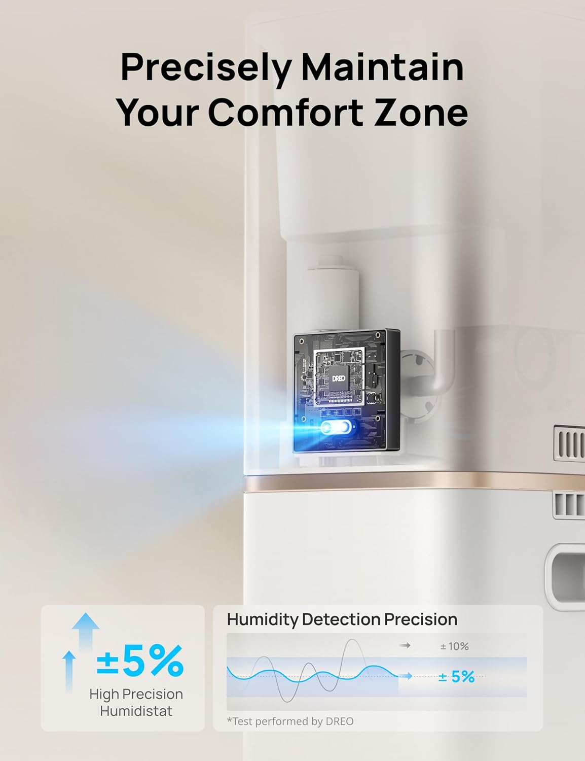 Dreo 11L Smart Humidifier Large Room 700 ft², 100H Cool Mist Air Humidifiers for Bedroom, Top-Fill Self-Cleaning Tank, 26dB, Auto Mode, Aroma Box, RGB Light, Remote & APP Control, Baby, Starlight