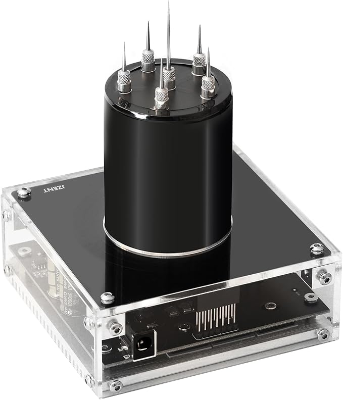 JZENT Bluetooth Music Tesla Coil SSTC Desktop Toy Plasma Loudspeaker Arc Generator Wireless Transmission Teaching Demonstration Experiment Model for boys JE-19