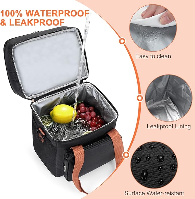 Accmor Breastmilk Cooler Bag with Ice Pack, Fits 6 Baby Bottles Up to 9 Ounce Insulated Baby Bottle Tote Bags, Waterproof Breastmilk Cooler Bags for Nursing Working Mom Daycare