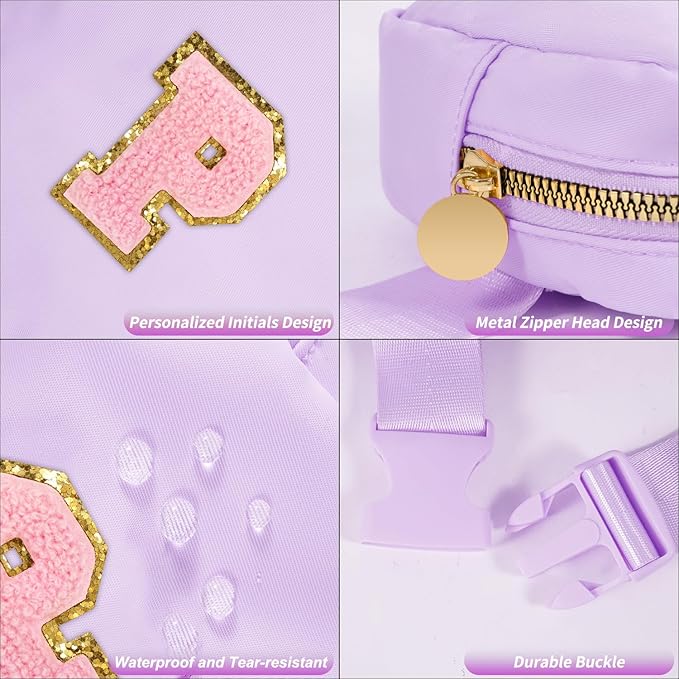 Party Favors Bags for Kids 4-8, Mini Fanny Pack Cute Crossbody Bags for Girls - Lavender