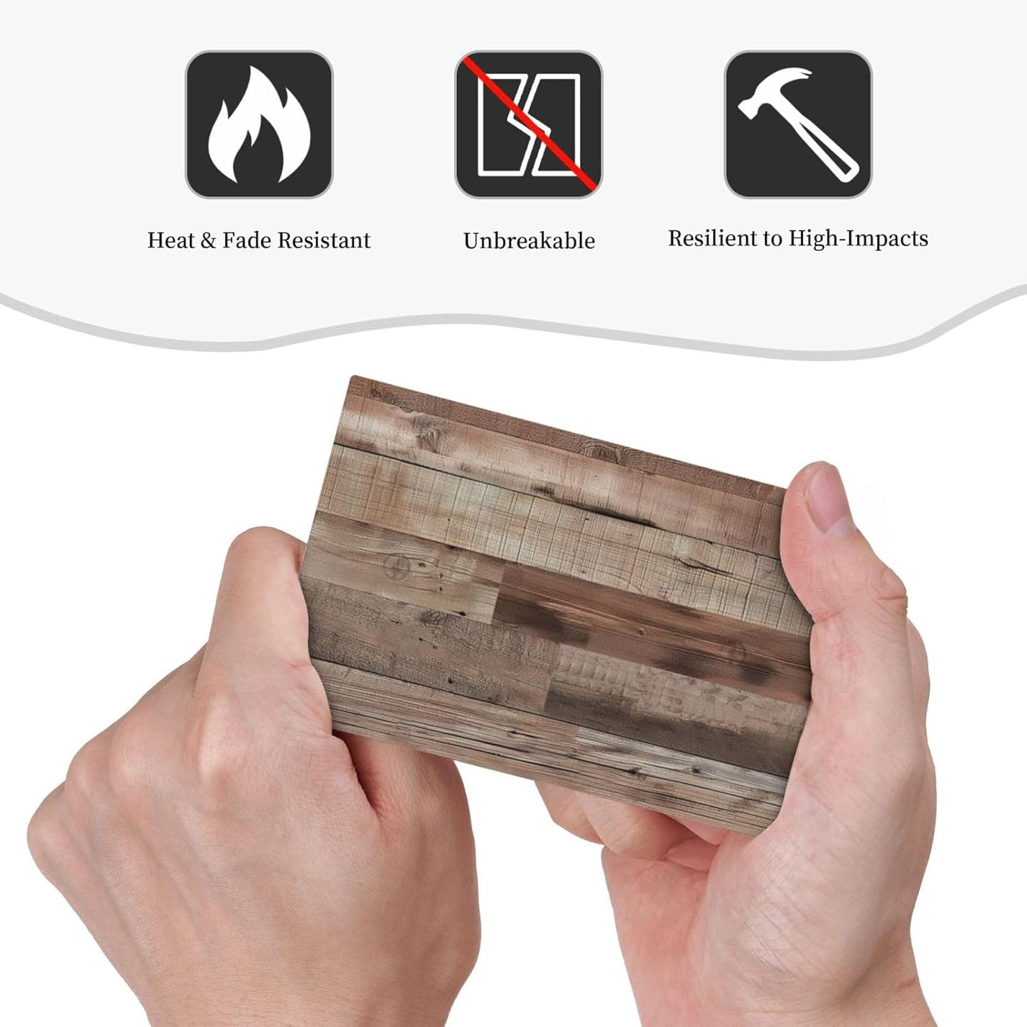 Decorative Switch Covers Plate Retro Wood Plank Vintaga Wooden Board 1 Gang No Device Single Blank Outlet Covers Wall Plate Cover Light Switch Plate Electrical Faceplate for Home Decor