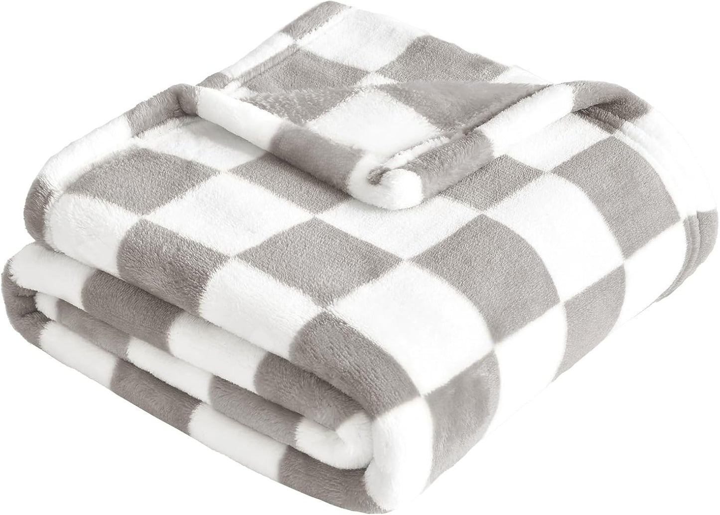 Yurhap Checkered Baby Blanket Fleece Baby Blankets Neutral for Boys Girls, Super Soft Warm Lightweight Infant Toddler Newborn Receiving Gifts for Crib Stroller, 30x40 Inch, Greige
