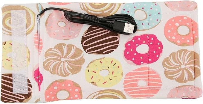 GOTOTOP Bottle Warmer Bag Bottle Warmer Case Milk Warmer Portable Cooler Bag with USB Charging Port for Baby Care(Donut)