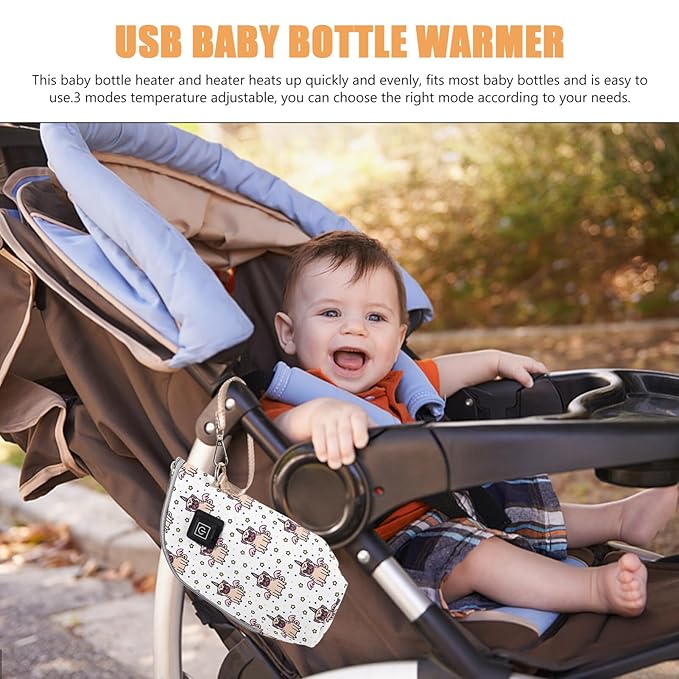 Healifty Bottle Warmer 3 Temperature Levels Portable Bottle Heater Compact Milk Warmer Cover