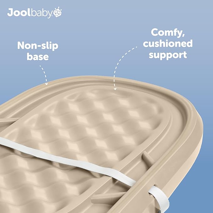Jool Baby Waterproof Baby Changing Pad - Easy to Clean, Lightweight & Portable - Large Foam Cushion for Comfort (Oatmeal)