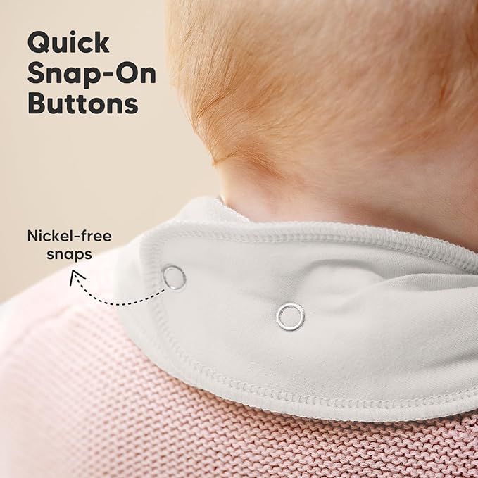 KeaBabies 10-Pack Organic Baby Bandana Bibs for Girls - Super Absorbent Triangle Baby Bibs for Drooling and Teething Infant, 100% Cotton Extra Soft for Newborn, Infant 0-36 Months (Brave)