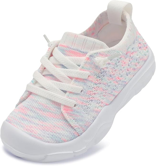 JIASUQI Toddler Shoes for Boys Girls Slip on Sneakers Wide Toe Walking Shoes Toddler Sock Shoes