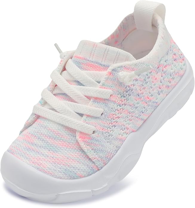 JIASUQI Toddler Shoes for Boys Girls Slip on Sneakers Wide Toe Walking Shoes Toddler Sock Shoes