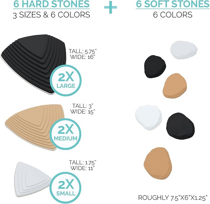 JumpOff Jo - Rocksteady - Balance & Coordination Enhancing Blocks and Stepping Foam Stones, Sensory Toys for Kids - Indoor and Outdoor Obstacle Course