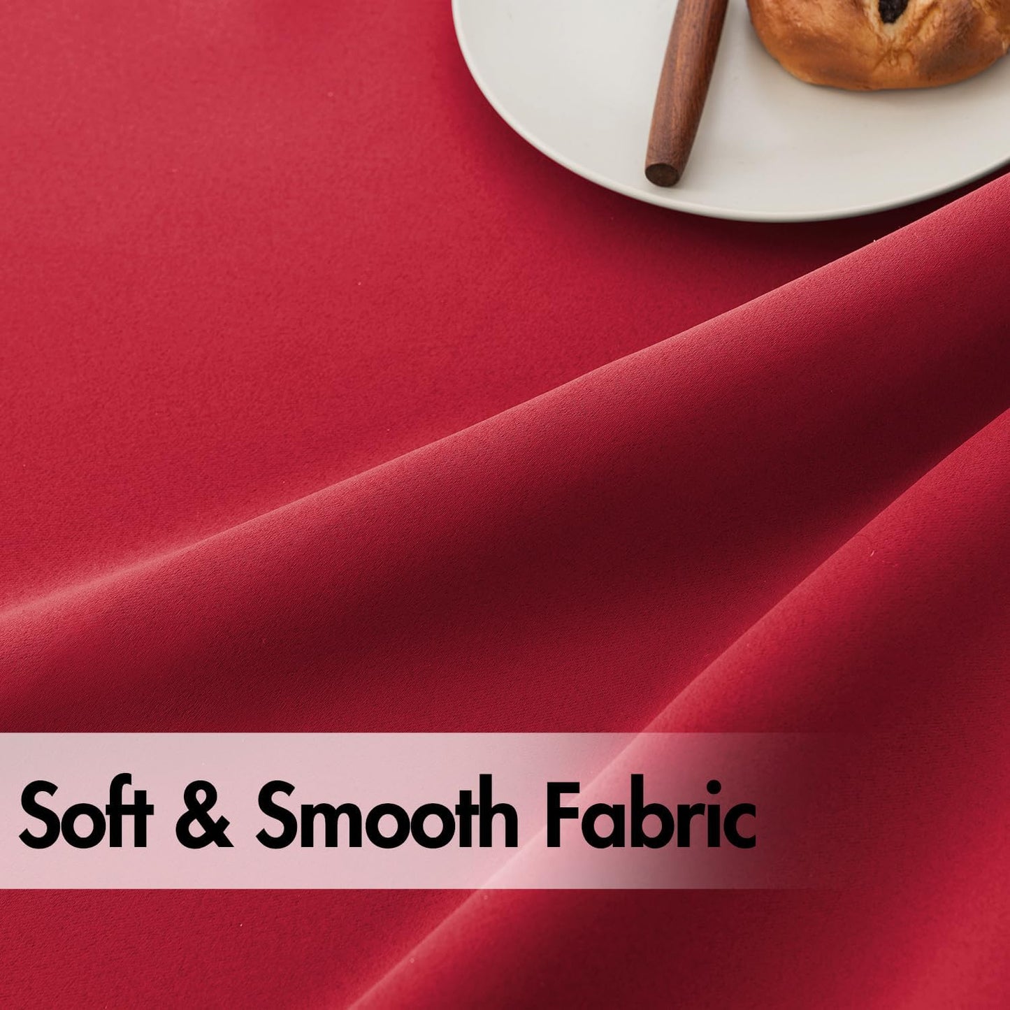 ANRODUO Back Tab Blackout Curtains for Bedroom Living Room, Rod Pocket Pinch Pleated Thermal Insulated Room Darkening Curtains 84 Inches Long 2 Panels, Red, 42 x 84 Inch