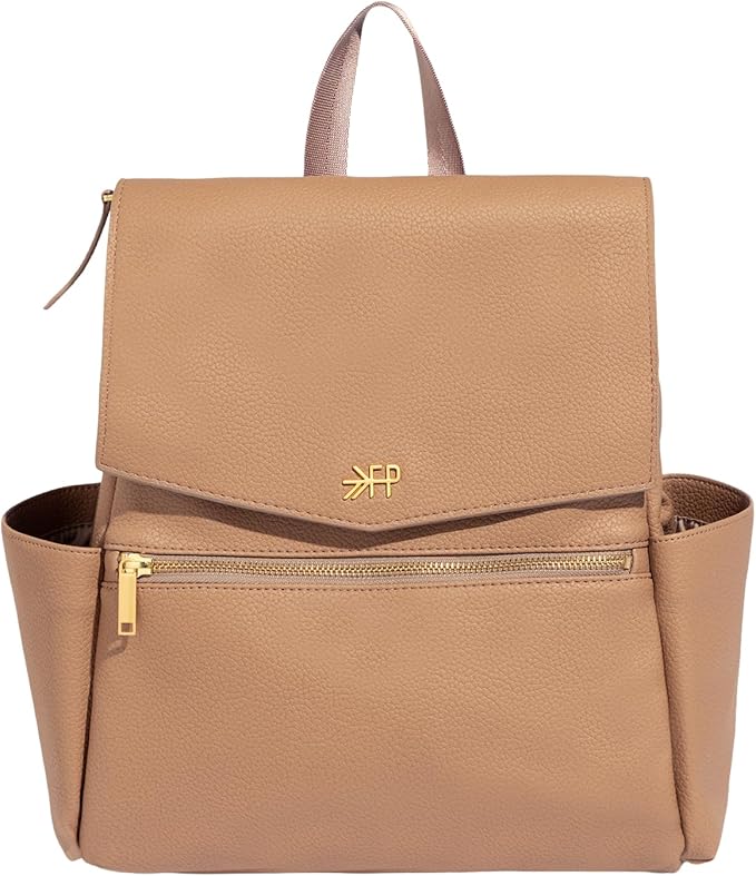 Freshly Picked Mini Classic Diaper Bag Backpack, Vegan Leather Baby Diaper Bag, Backpack Diaper Bag for Women (Fig)