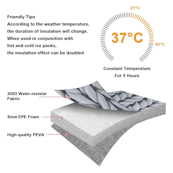 Accmor Breastmilk Cooler Bag, Insulated Baby Bottle Cooler Tote Bags for Nursing Mom Daycare