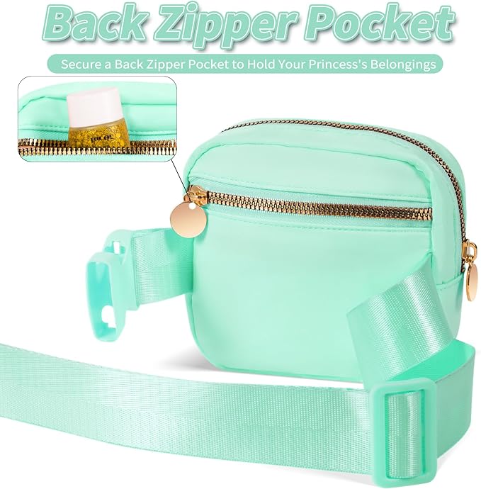 Mini Belt Bag Fanny Pack with Initials Letter Patch Small Crossbody Bags Cute Stuff Birthday Gifts for Teenager Girls Trendy Stuff for Teens - Light Green,H