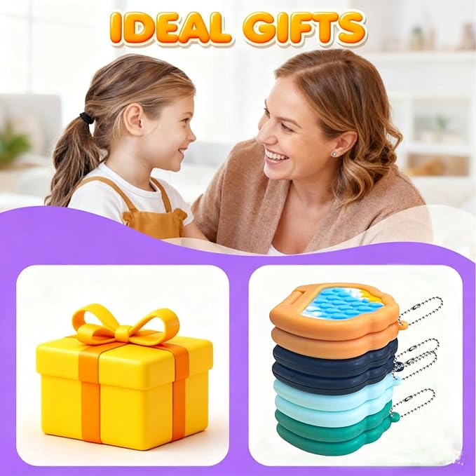 6PC Magnetic Silent Fidget Toys Sensory Toys for Kids with Autism,Fidget for Classroom Must Haves,Magnetic Flip Slider Anxiety Relief Items for ADHD Classroom Treasure Box Toys & Stocking Stuffers