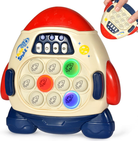 Quick Push Game Fidget Toys for Kids, Quick Push Pop Game 6 Modes Games, Fast Push Bubble Game, Pop Game Fidget Sensory Toys, Christmas Birthday Gifts for 3-12 Year Old Girls Boys