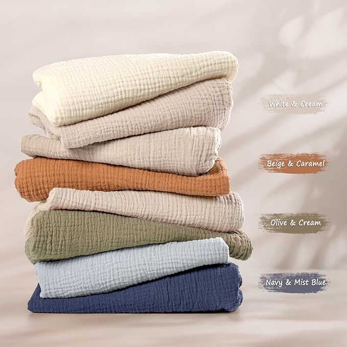 lulumoon Baby Muslin Bassinet Sheets: Cotton Bassinet Sheets Neutral for Boys and Girls - Fitted for Oval Rectangle or Hourglass