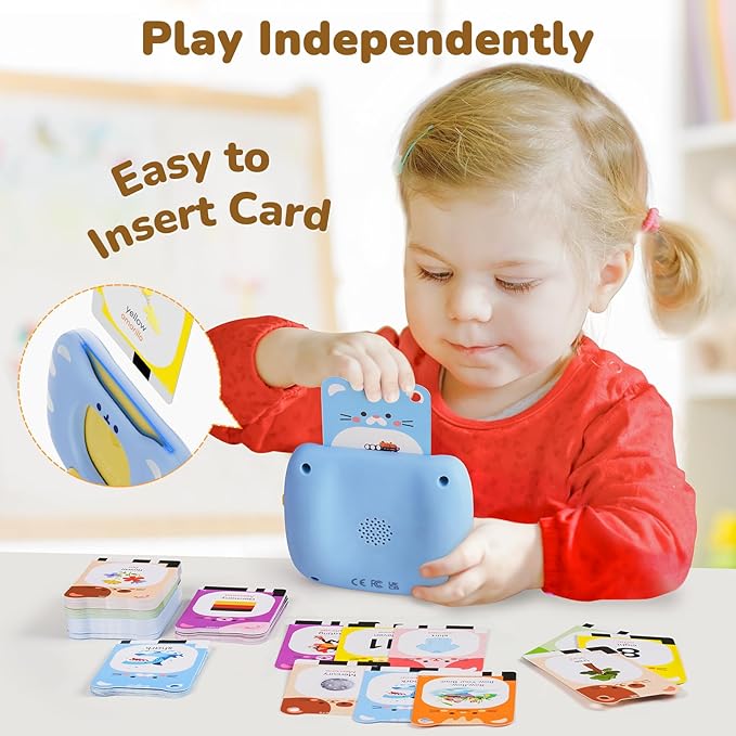 JoyCat Spanish & English Bilingual Talking Flash Cards for Toddlers 1-5, 454 Words with Durable Thick Cards, Easy to Slide in and Out, Speech Therapy Toys, Birthday Gifts for Boys Girls