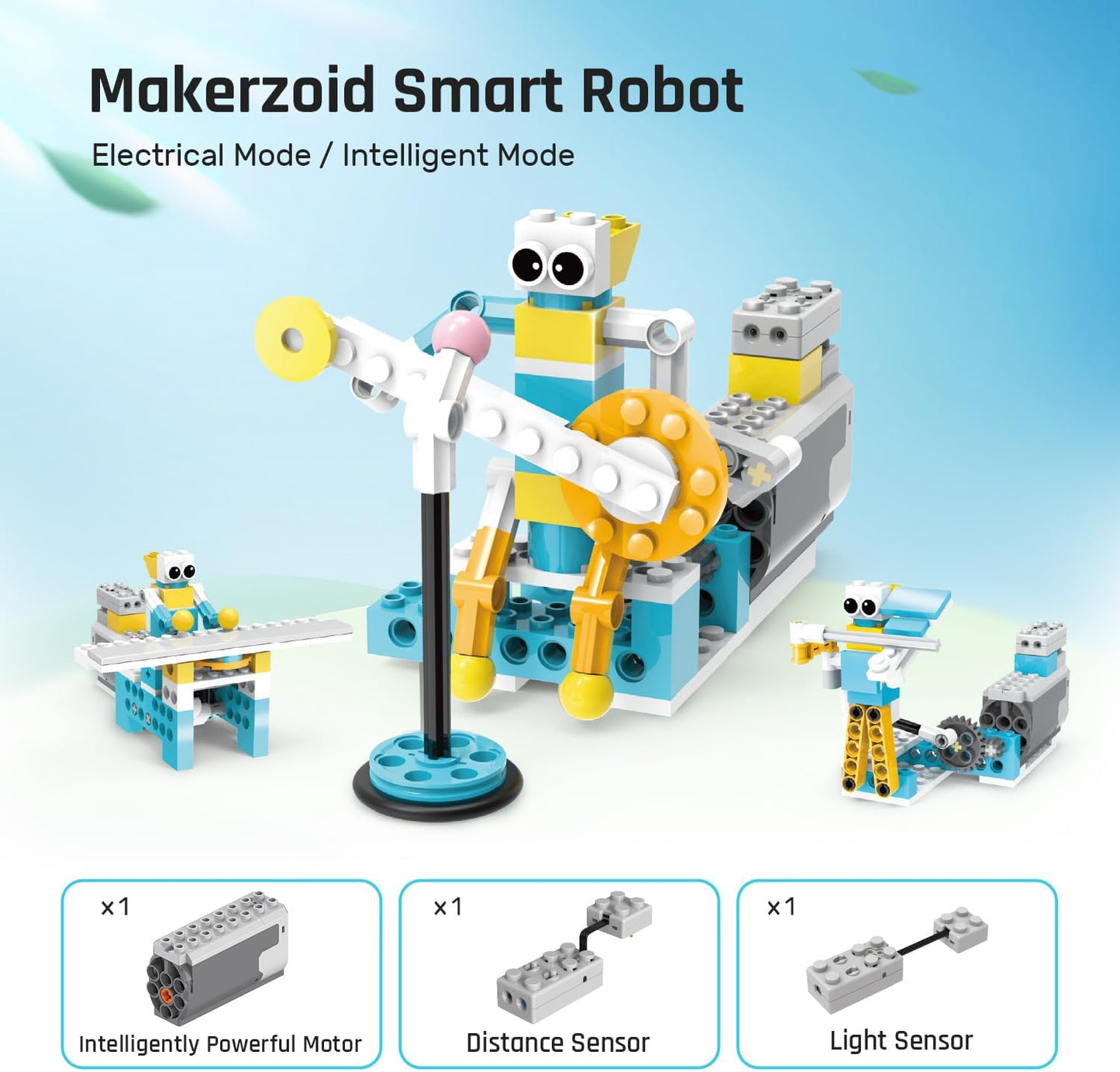 Smart Robot,72-in-1 STEM Educational Toy, Electronic Building Robots Toy, Robotics Learning Kit, Logical Training Kit, DIY Robot Building Set for Kids Ages 6+