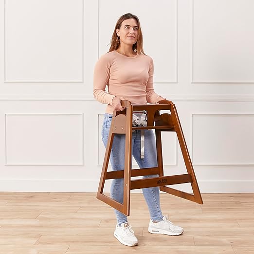 ECR4Kids ASATT High Chair, Toddler Chair, Dark Walnut