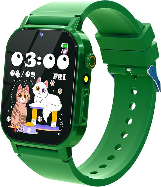 Kids Smart Watch with 32 Games Toys for Ages 5-12 Watch for Kids with HD Touch Screen Video Camera Music Player Pedometer Learn Cards Audiobook, 10 9 8 7 6 5 Year Old Girls Boys Birthday Gifts