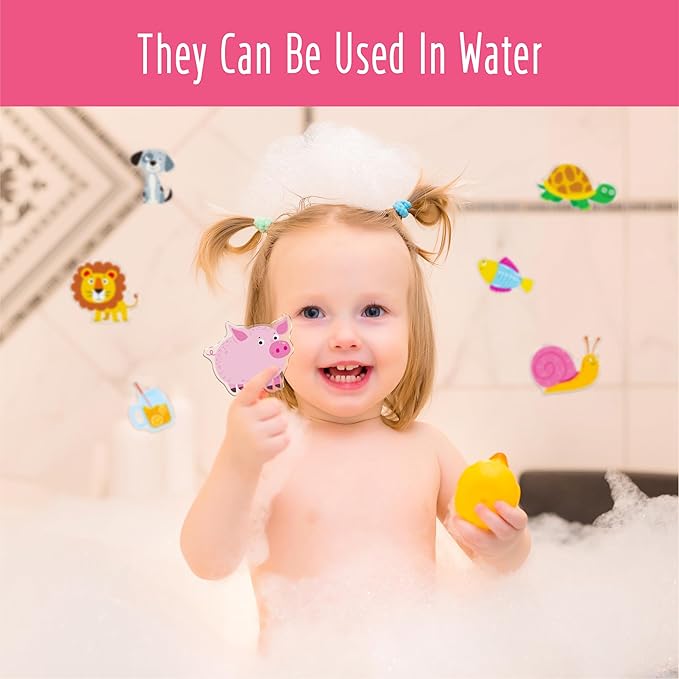 52PCS Alphabet & Animal Jelly Stickers, Thick Window Door Cling Decals Removable Reusable Gel Decals for Kids Toddlers Home Classroom Nursery Animal Theme Party Supplies Decorations (Not Edible)