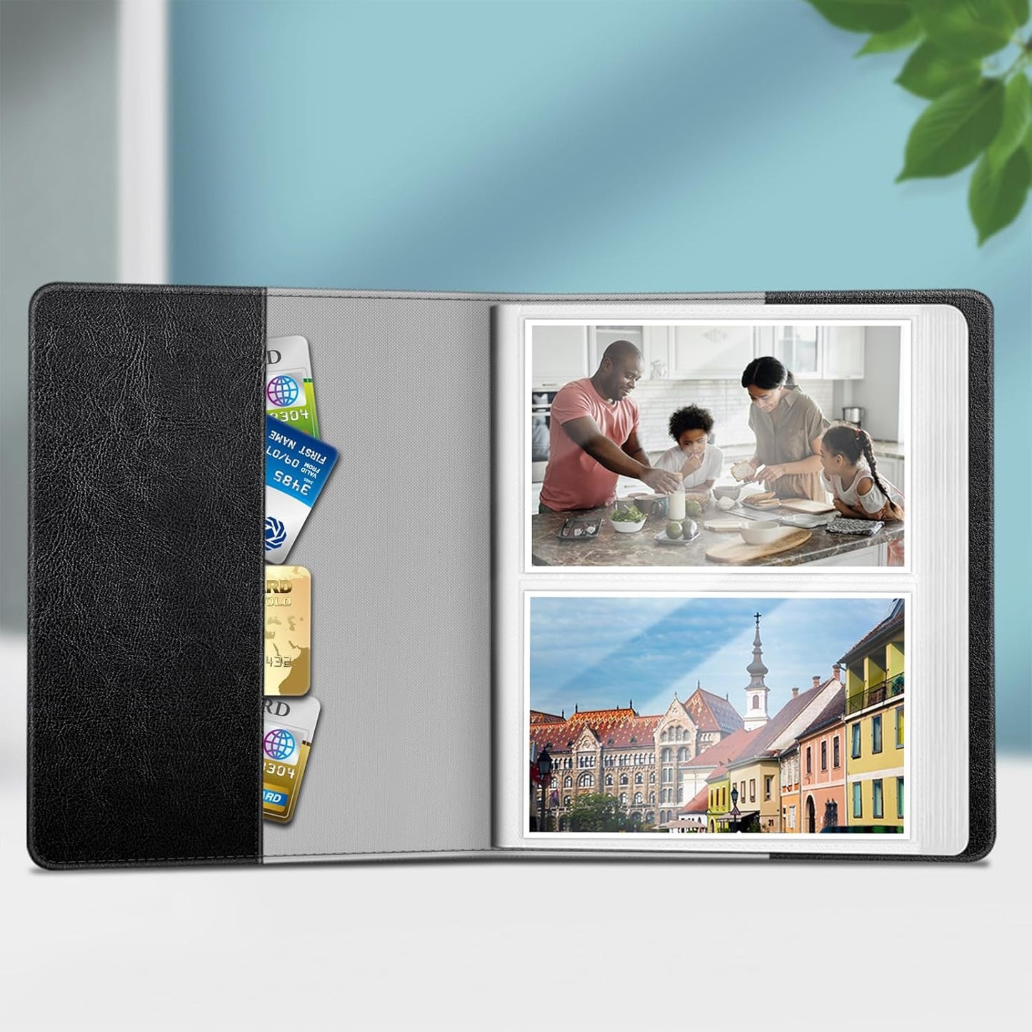 Fintie Photo Album for 4x6 Photos - 112 Pockets Vegan Leather Cover Memory Albums Book for Birthday Family Anniversary Vacation Pictures, Black