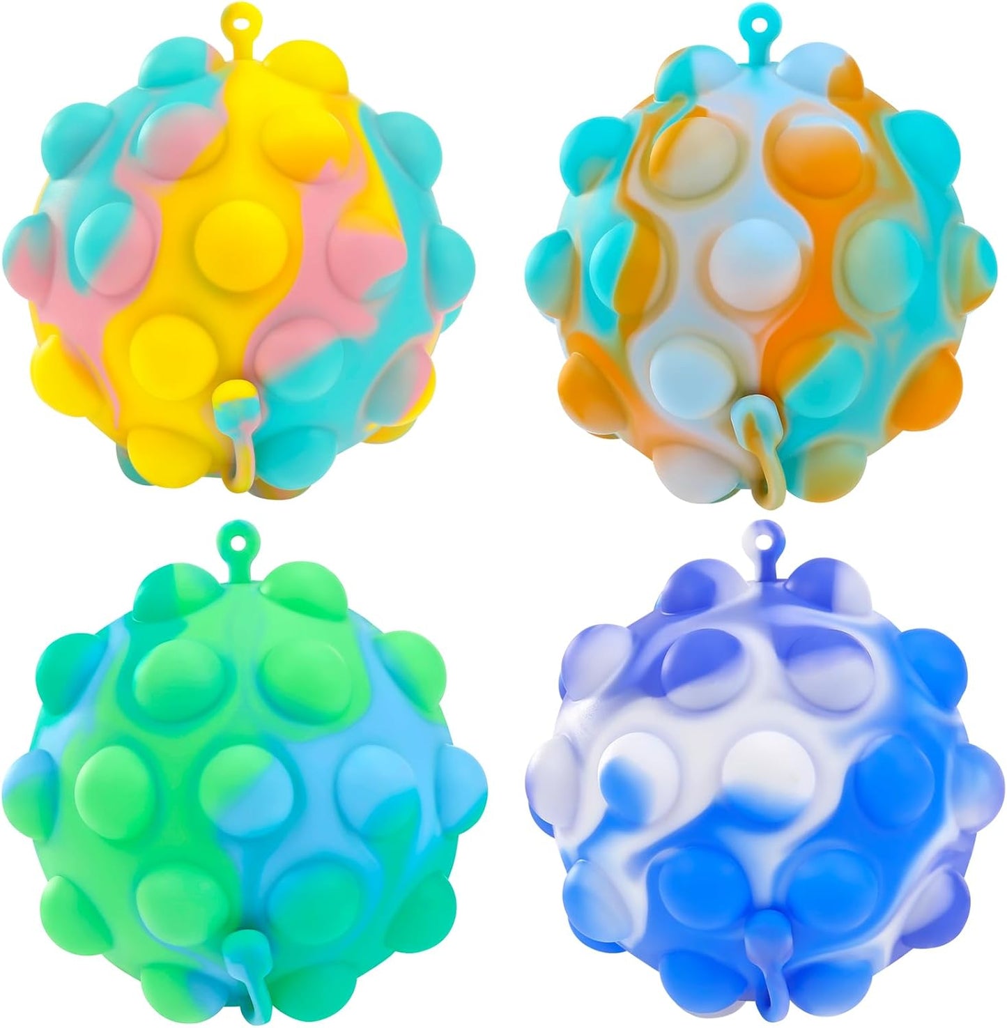 4 PCS Pop Fidget Toys Its Ball Toy Stress Balls It Pop Fidgets Pack Party Favors for Kids Toys Autism Sensory Toys Bulk Squeeze Toys Toddler Toys for Boys Adult Stress Relief Easter Basket Stuffers