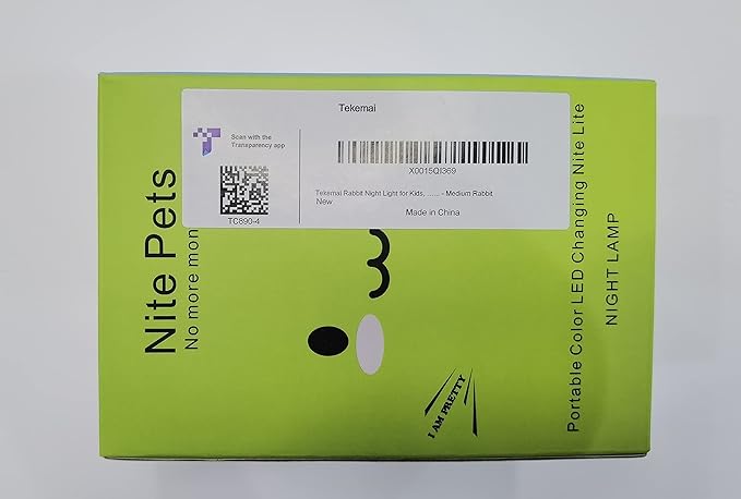 Rabbit Night Light for Kids, Bedside Lamp for Children, Baby Nursery Lamp for Breastfeeding Safe, Break Resistant, Adjustable Brightness & Color, Touch Control + Remote Control - Medium Rabbit