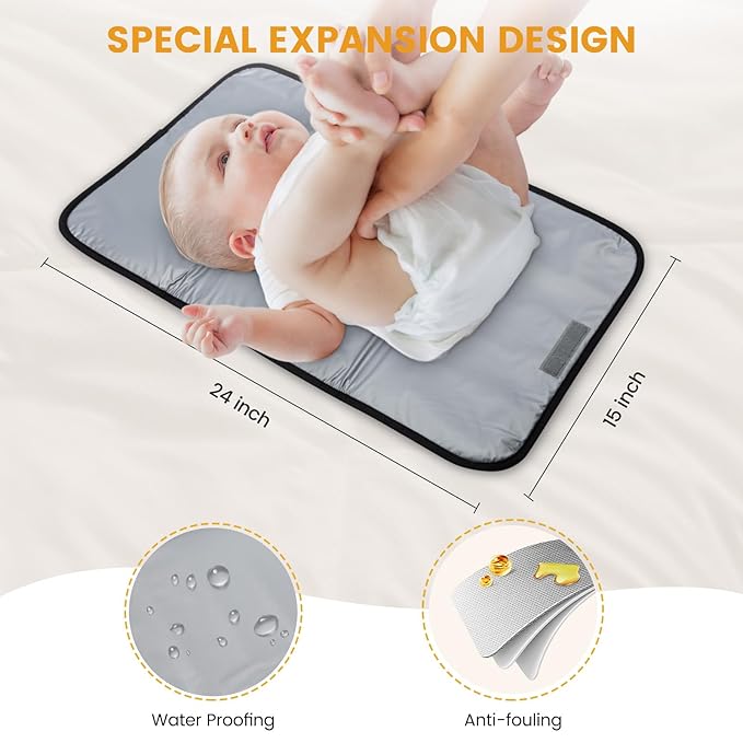 LOVEVOOK Diaper Bag Backpack,Diaper Bag Tote with Insulated Pockets,Baby Bag for Girl Boy with Changing Pad,Large Baby Diaper Bag with Pacifier Case,Anti-Theft Travel Backpack for Women,Black-Gray