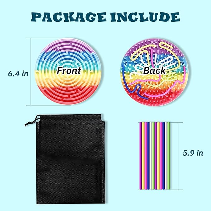 Silicone Sensory Activity Board for Kids - Sensory Toys for Kids with Autism Fidget Toy with Quiet Design, Stress Relief Toy for Classroom & Travel