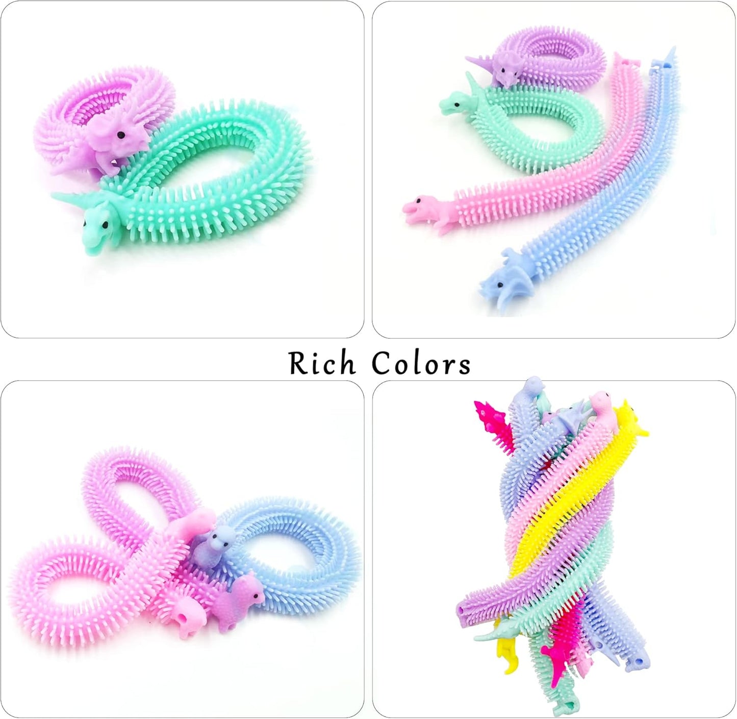 40 Pcs Stretchy Strings Fidget Toys,Colorful Sensory Toys for Boys,Girls,Adults Stress Relief,Anti Anxiety Autism Toys for Kids,Great for Children's Day,Party Favors