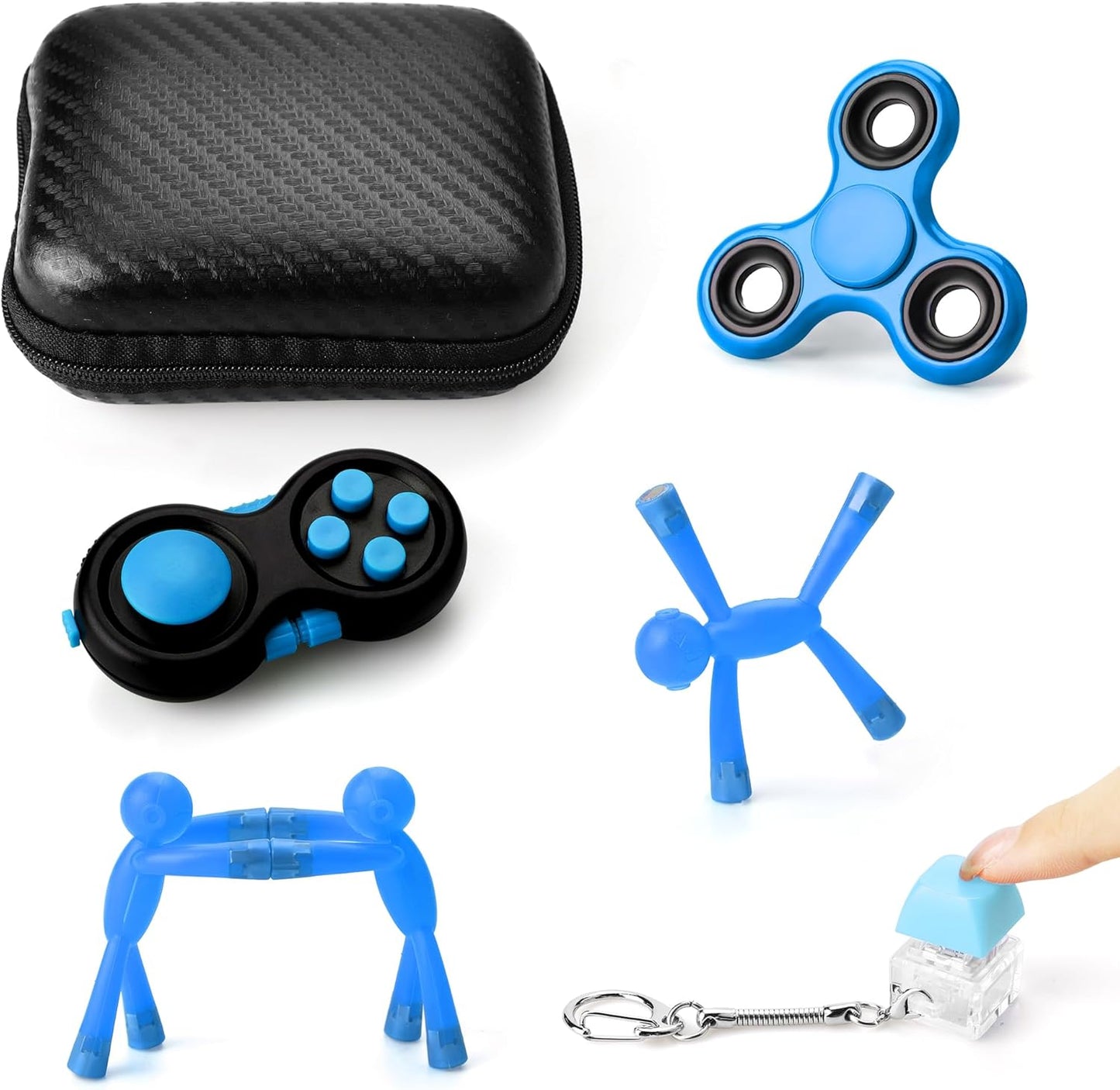 Fidget Toys Adults, Fidget Toys Kids, Easter Basket Stuffers Autism Toys Kids, Toddler Plane Activities, Classroom Prizes Elementary (Blue)