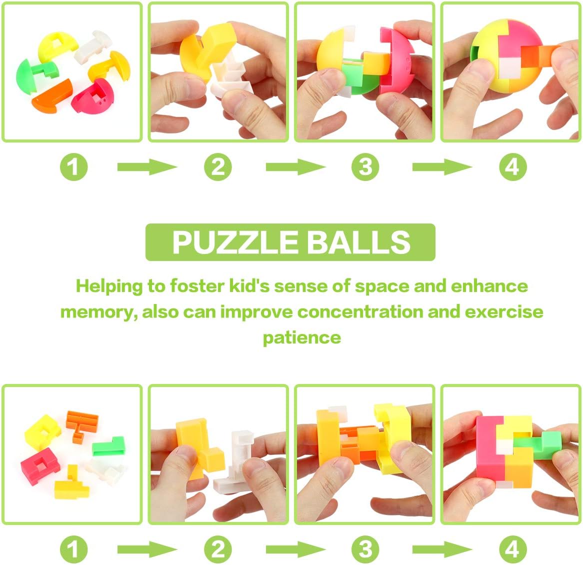 Fidget Toys Set with 3PCS Push Pop Bubble Sensory Toys, 18 Pack Stress Relief and Anti-Anxiety Toys for Kids Adults ADHD ADD Anxiety Autism with Puzzle Balls, Liquid Motion Timer, Guessing Egg Toys