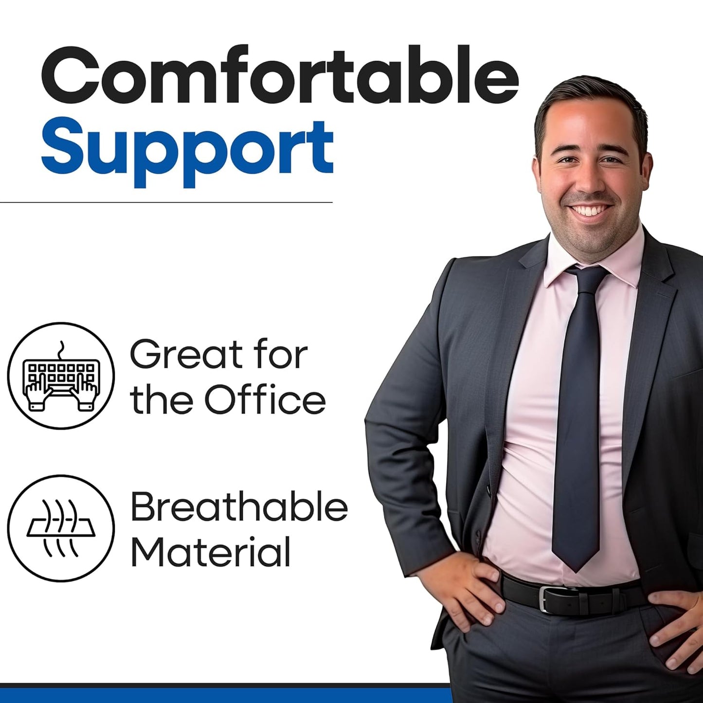 Hernia Belt for Men or Women | Postpartum Belly Band & Belly Wrap | C Section Belly Binder & Abdominal Binder | Post Surgery & Pregnancy Tummy Tuck | Hysterectomy, Umbilical Inguinal Hernia | (S/M)