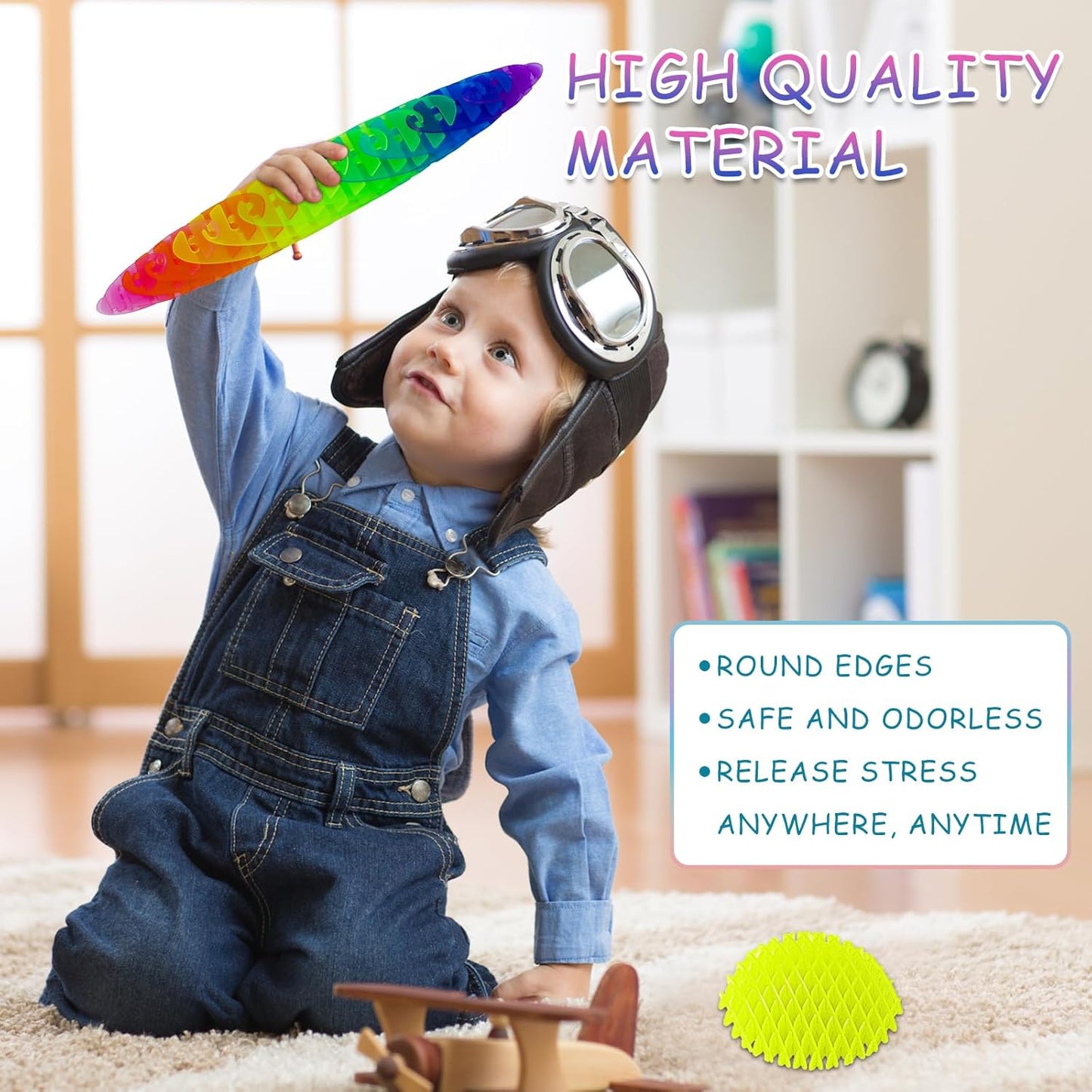 3 Packs Fidget Worm Toy, Desk Fidgets for Adults, 3D Printing Elastic Worm Shaped Ornament Pocket Squeeze Toys, Fidget Sensory Toys for Kids, Relieves Stress Anxiety Finger Toys for Adults Children