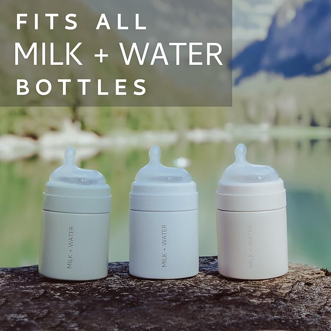 MILK & WATER Anti-Colic Nipples, Set of 2 - Medium Flow (3+ Months) Super Latch Nipple Pack - Mimics Natural Feeding for Easy Transition from Breast to Bottle - BPA-Free, Soft Silicone