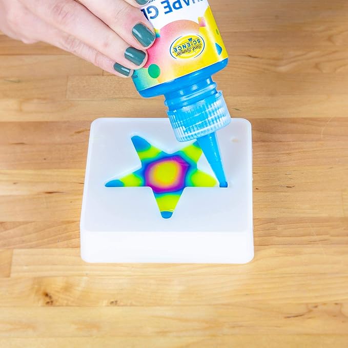Steve Spangler Science Shape Gel Deluxe Kit – Hands-On Science Kit for Kids to Learn About Polymers, DIY Slime Kit for Classroom and Home Learning – STEM Activity for Ages 6+
