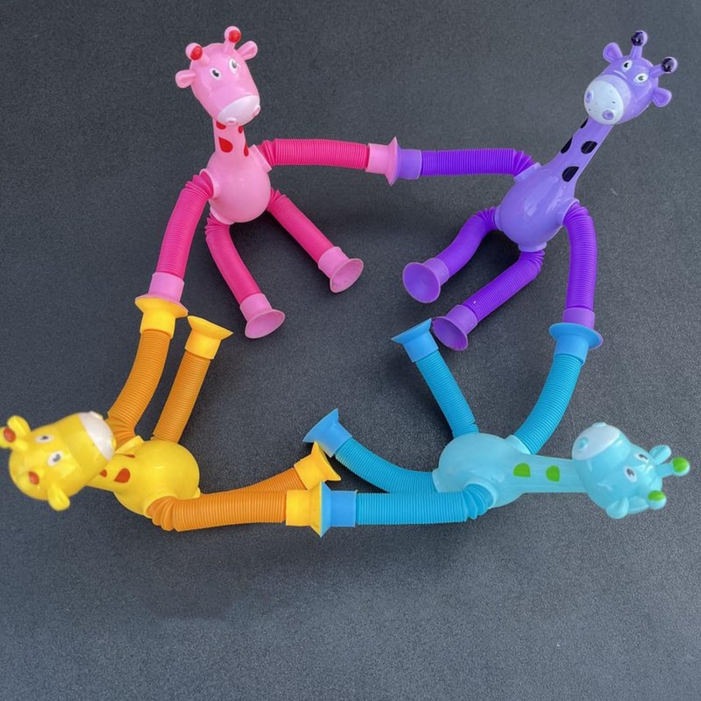 5Pcs Suction Cup pop Tube Giraff Toys, Fidget Toys for Kids Girls,Toddler Toys Age 1-2-4,Kids Toys,Sensory Toys for Kids 5-7,Suction Cup pop Tube Toys (5 Pack Giraff)