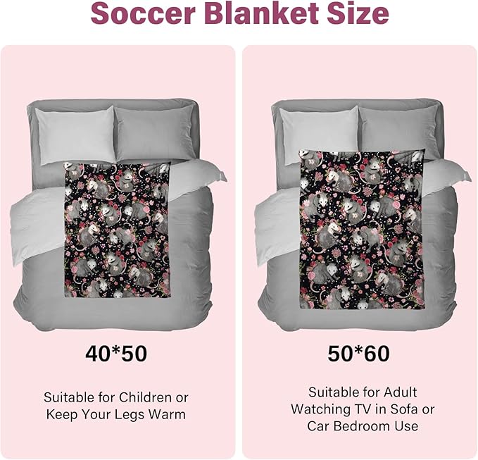 Possum Blanket Gifts for Women, Opossum Gifts for Lover, Possum Ornament, Opossum Plush, Thanksgiving Birthday for Girl, 50" X 60"